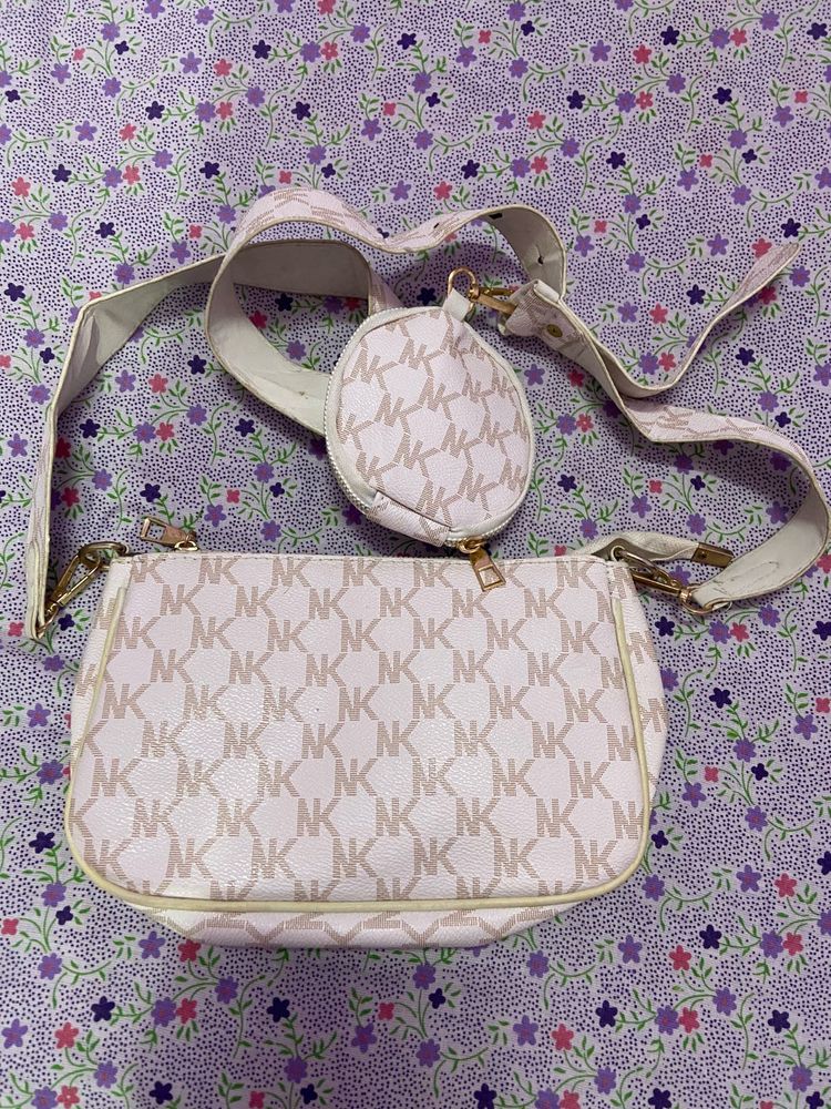 White Trendy Sling Bag