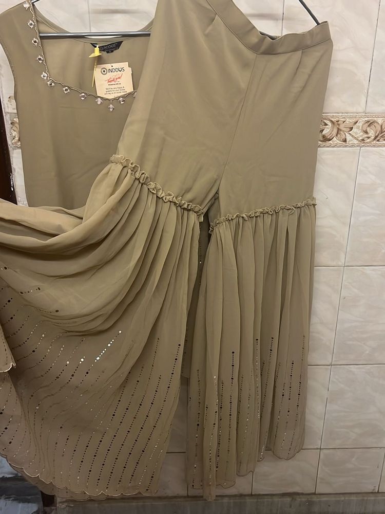 Kurti with Sharara Set And Dupatta