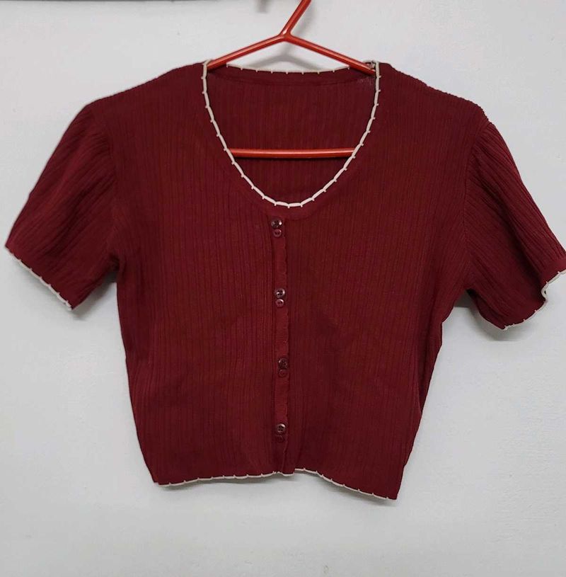 Cute Maroon Top