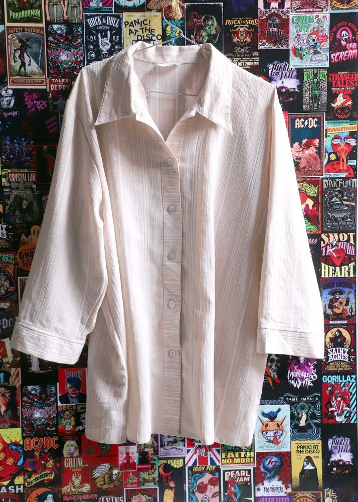 Vintage Inspired Cream Button-Up