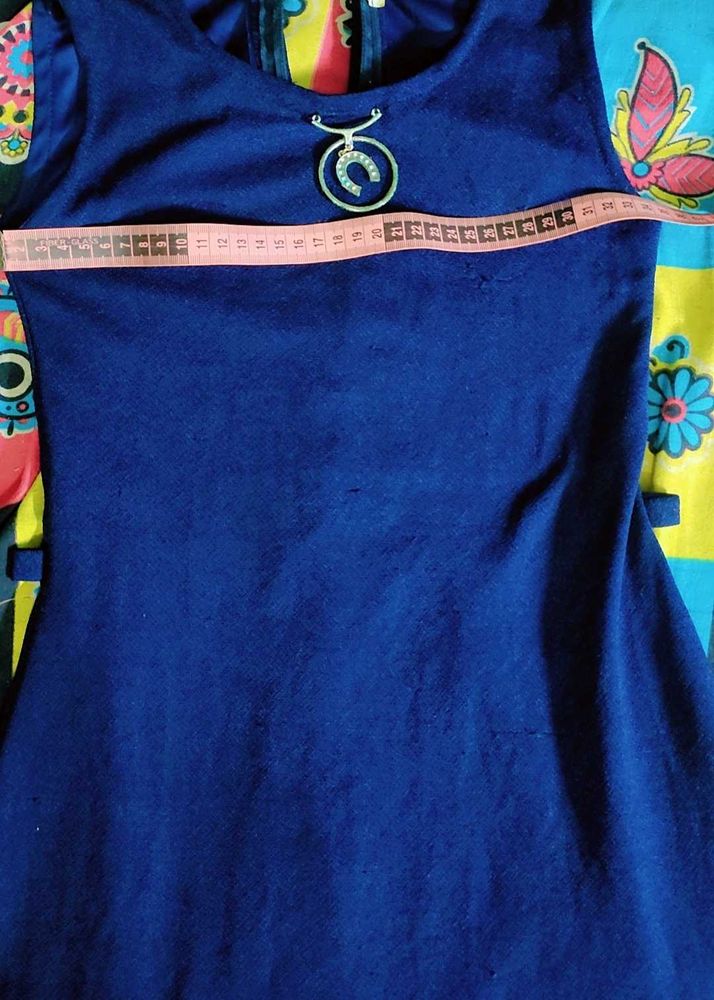 Vintage Blue Sleeveless Dress