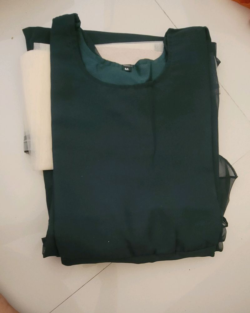 simple long gown with duppta