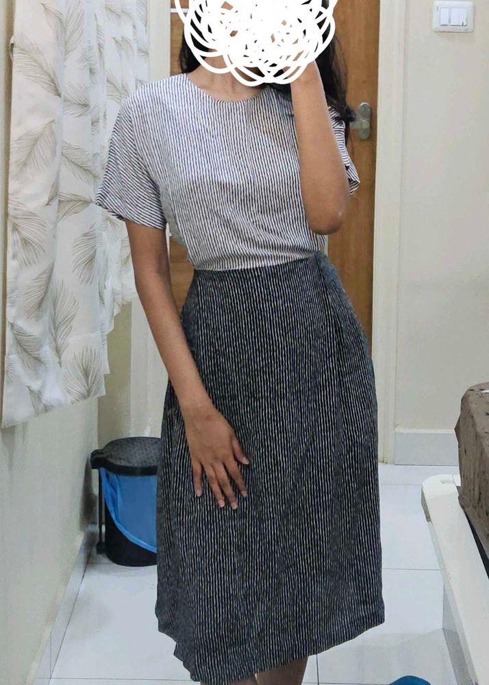 AND Striped Midi Dress
