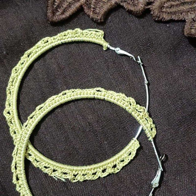 Crochet Hoop Earrings
