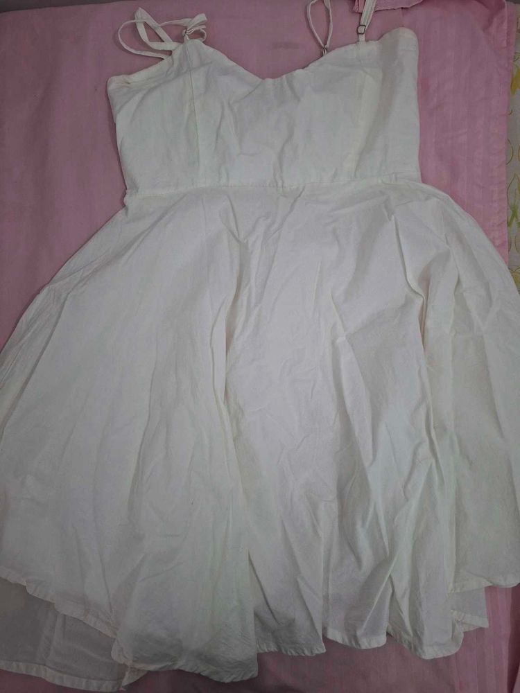 White Sundress with Spaghetti Straps