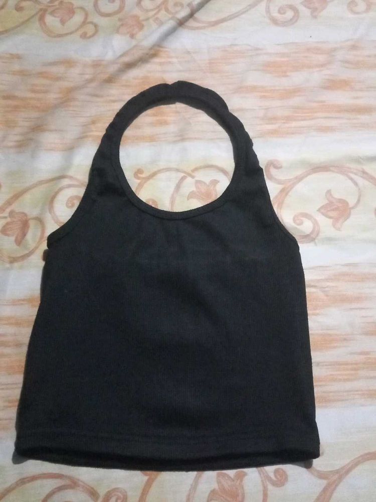 Black Halter Top