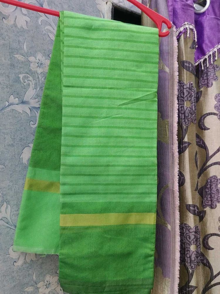 Green Striped Saree