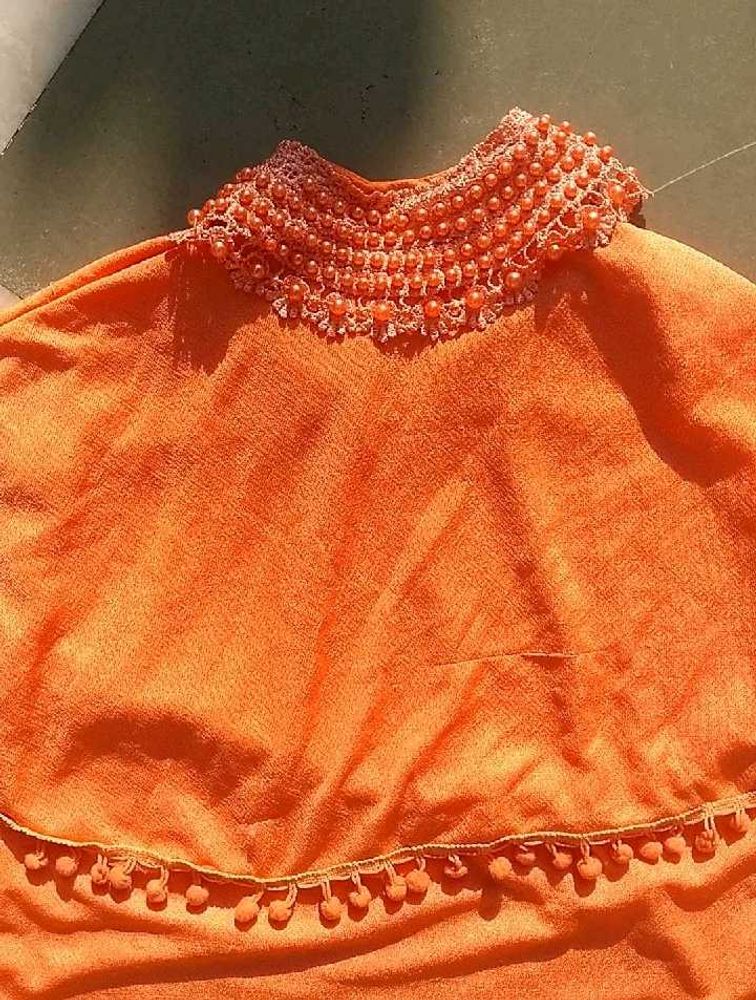 Orange Boxy Top