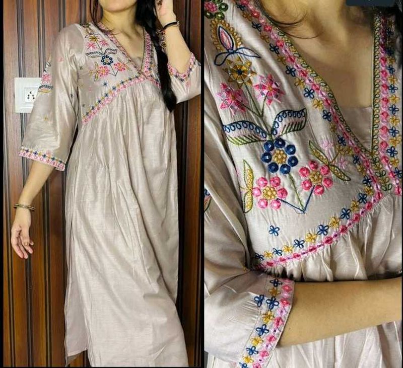 Premium Blush Pink Kurta Set With Lining