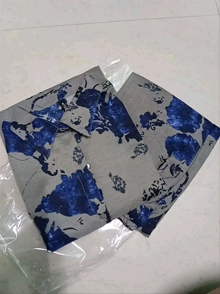 Plus Size Stylish Print Shirt Co Ord Set