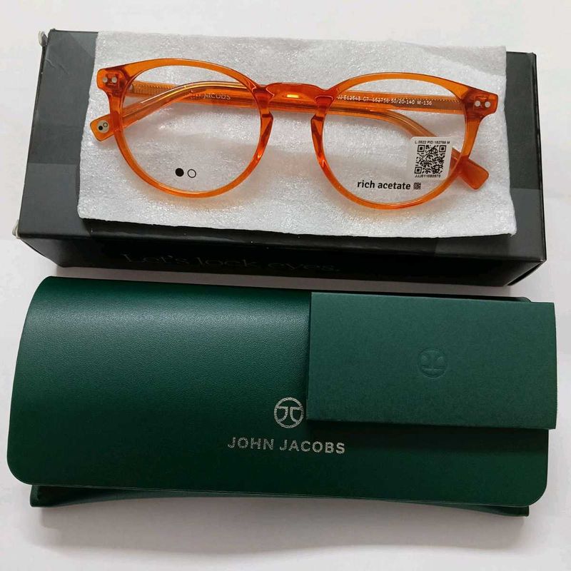 John Jacobs Orange Acetate Glasses