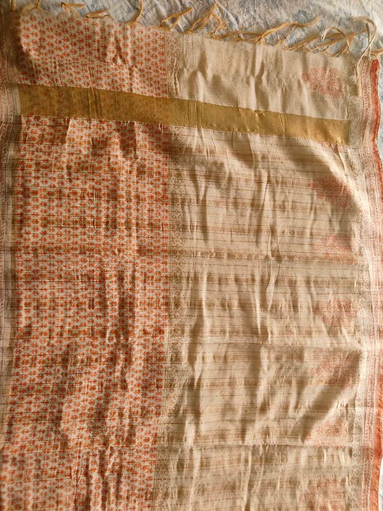 Orange Beige Dupatta