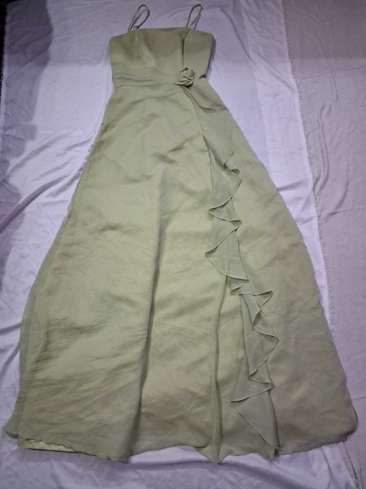 Valerie x Hansel &amp; Gretel Olive Garden Ruffle Gown