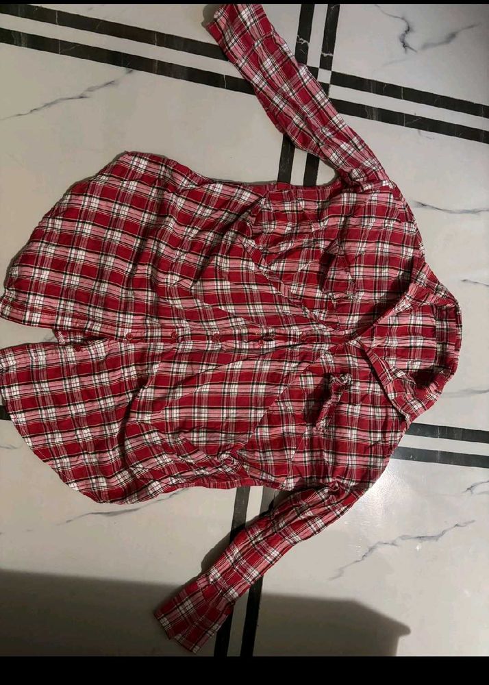 Red Plaid Flannel Shirt