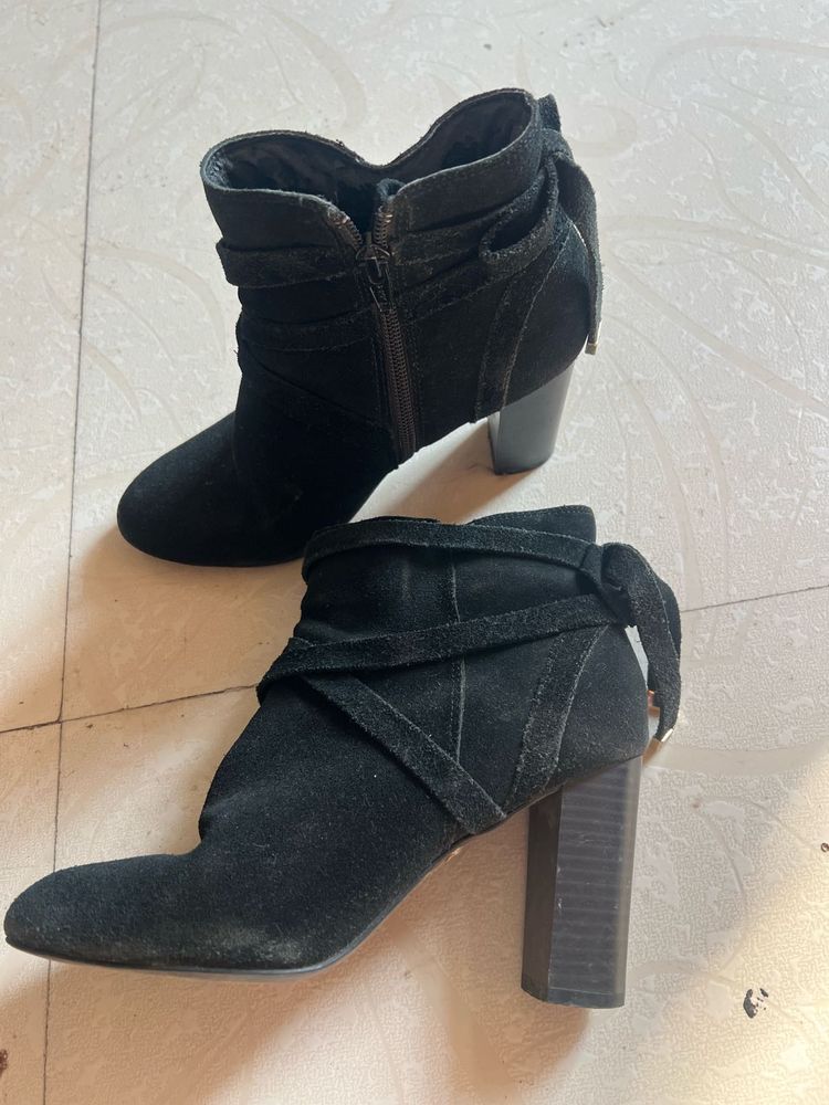 Black Suede Ankle Boots