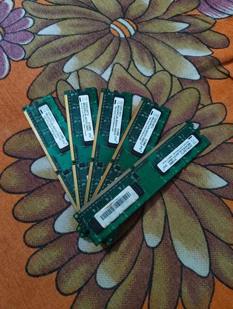 DDR2 512MB RAM Sticks (x5)