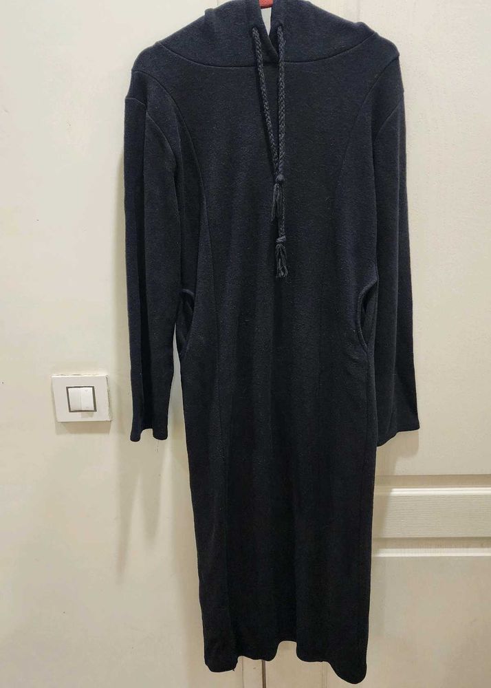 🖤Maxi woolen hoodie dress🖤