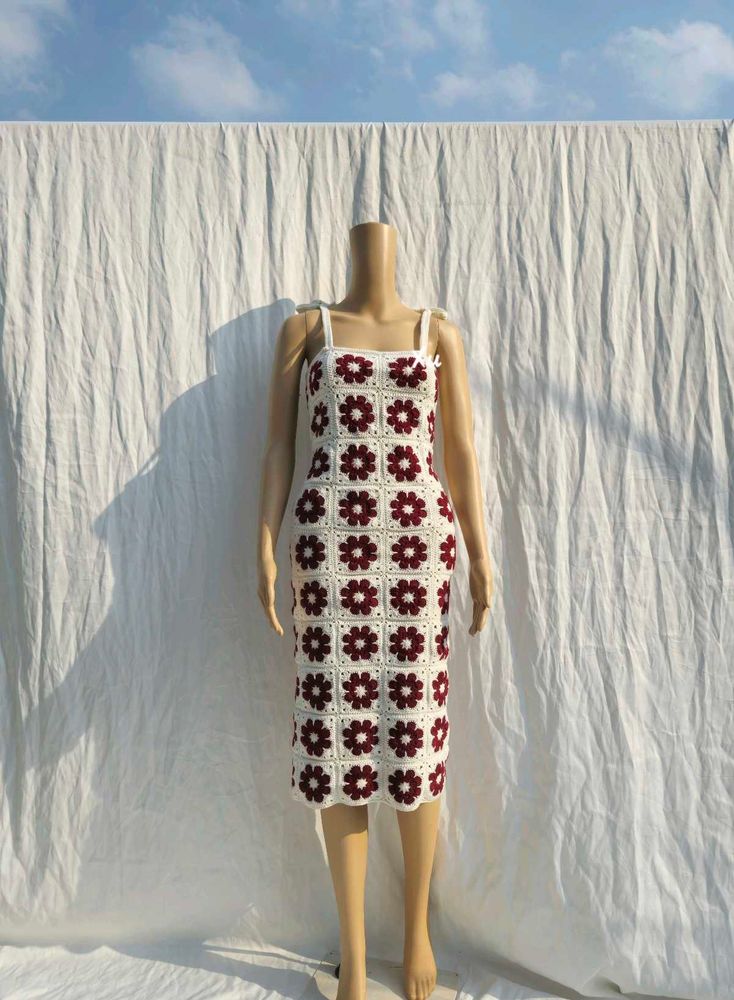 Crochet African Flower Grannysquare Dress