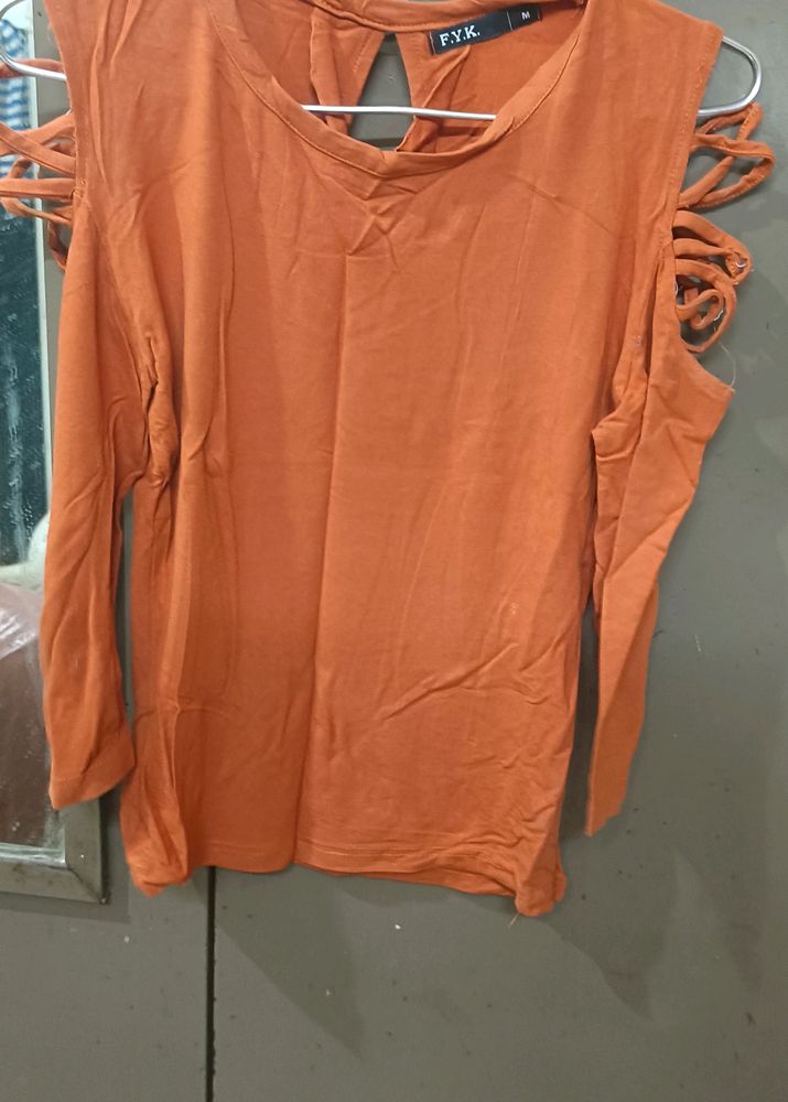 Criss Cross Mustard Top