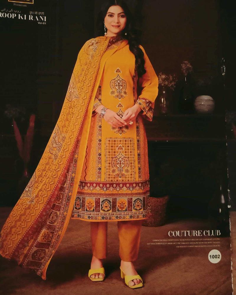 Unstitched Cotton Suit Dress Material