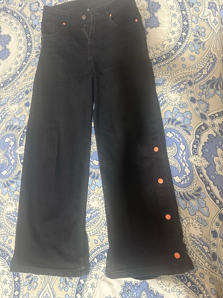 Wide Leg Denim Pants