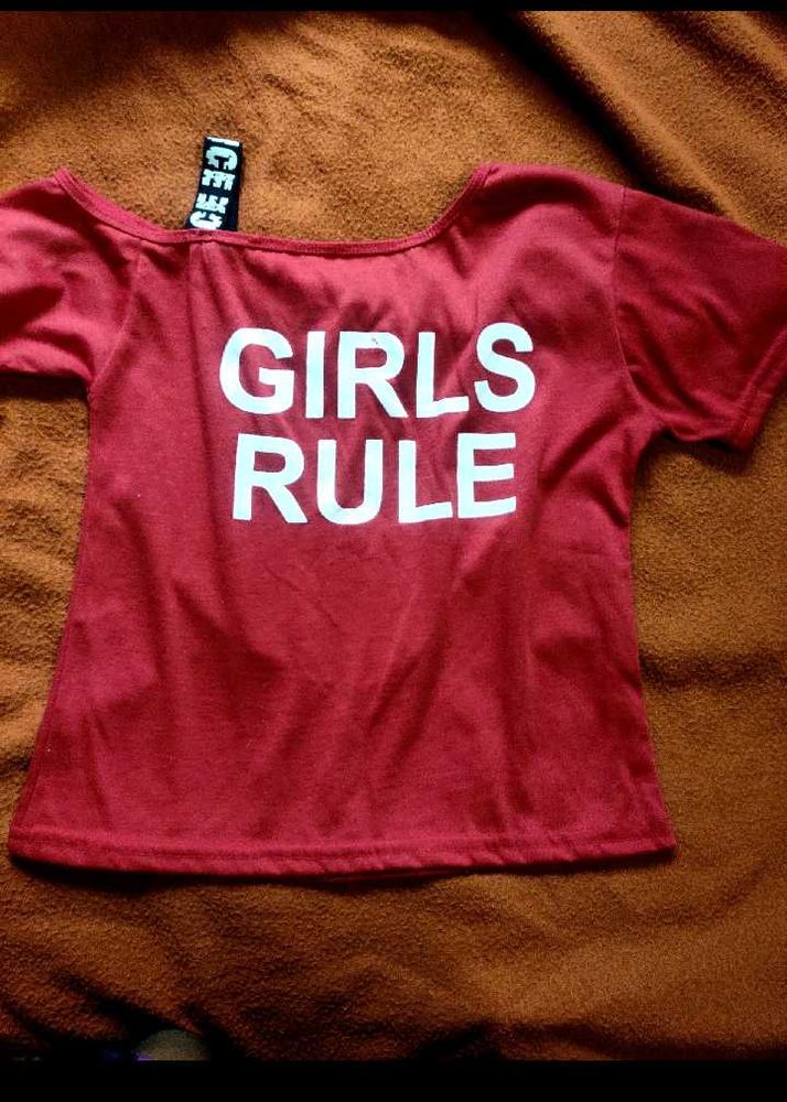 Girls Rule Red Graphic Tee