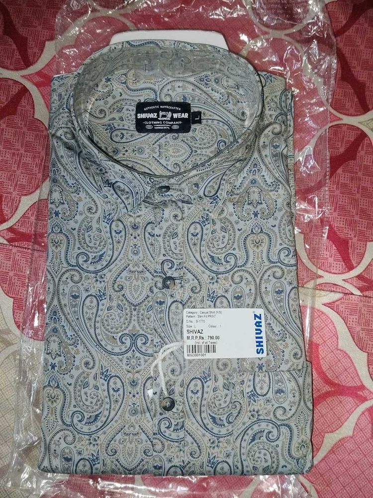Ethnic Party Wear Shirt, Slim Fit