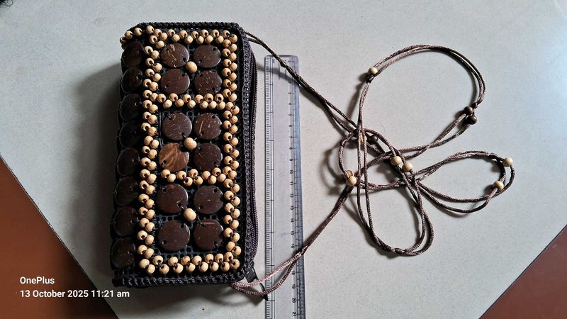 Handmade Beaded Wallet/sling bag