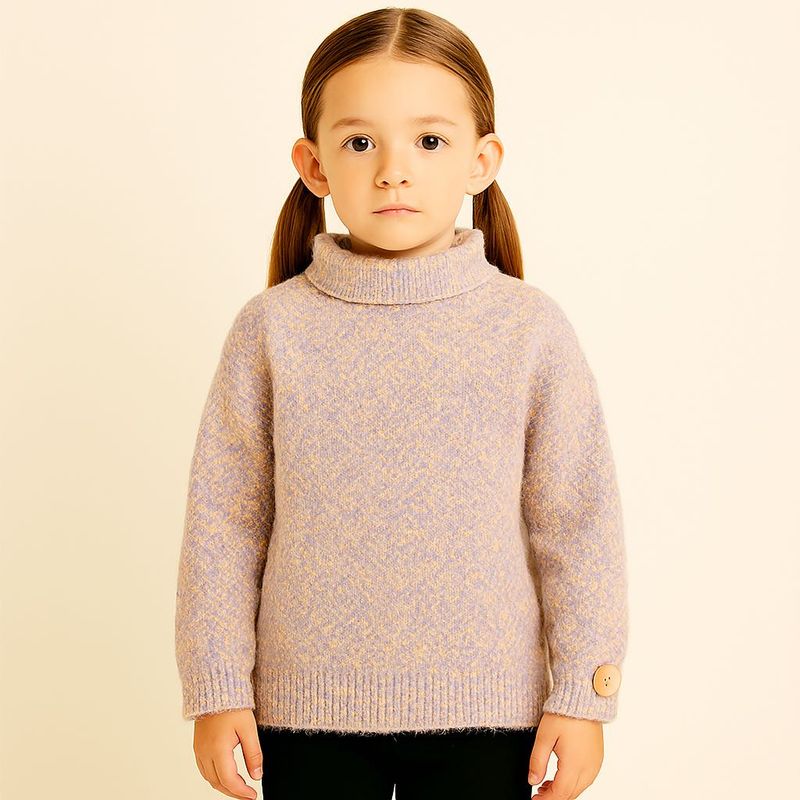 Cute Girls&#39; Turtleneck Sweater