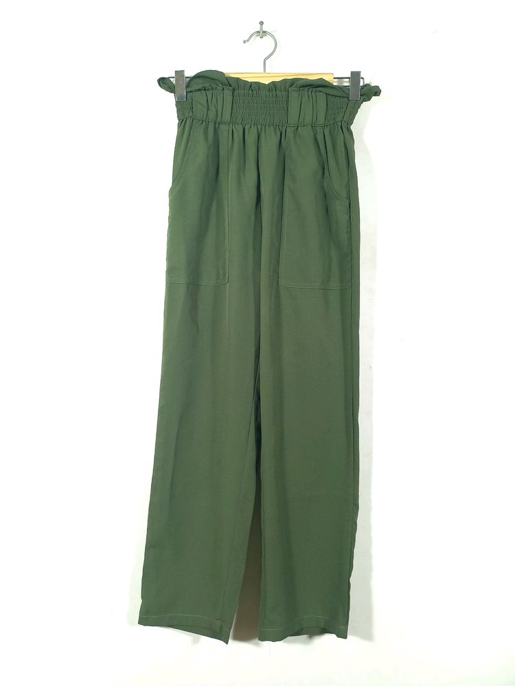 Olive Green High Waist Trouser (Women&#39;s)