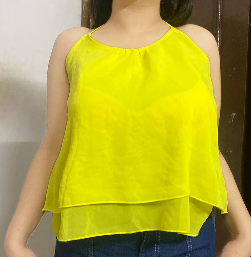 Vibrant Yellow Halter Top