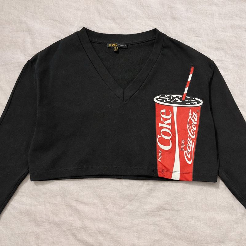 Fun Coca-Cola Graphic Crop Top