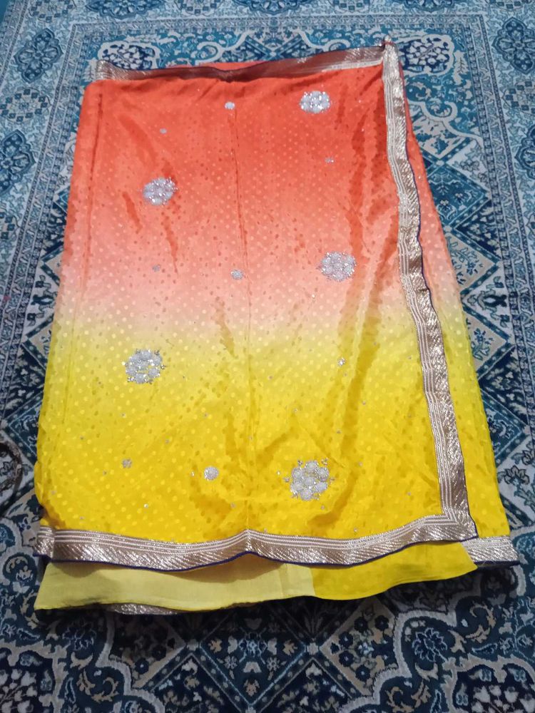 Orange &amp; Yellow Ombre Dupatta