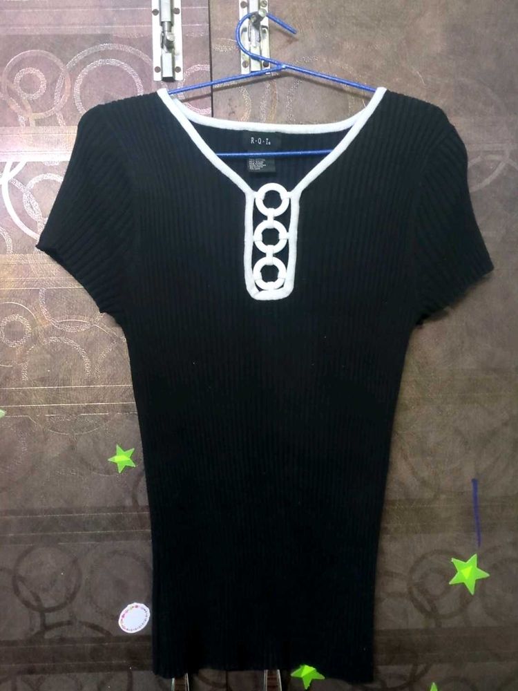 Black Knit Top