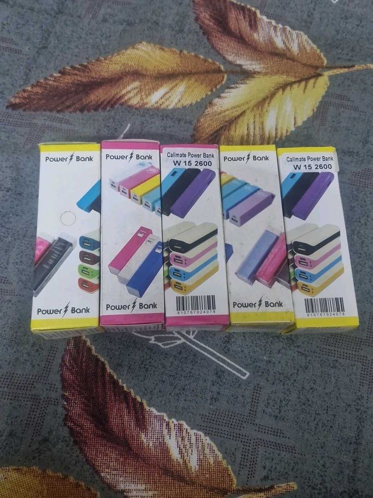 5 pcs Power Bank - New not tested