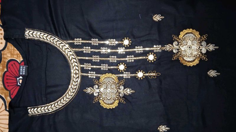 Embroidered Black Kurti