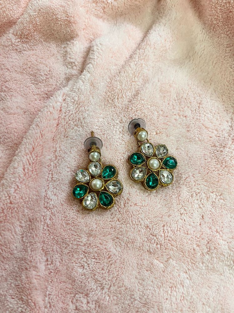 Floral Stone Earrings