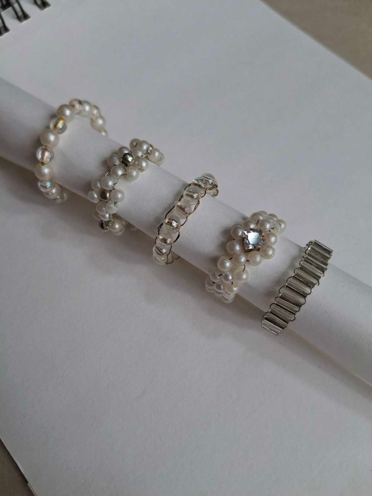 Pearl &amp; Silver Rings(any 2)