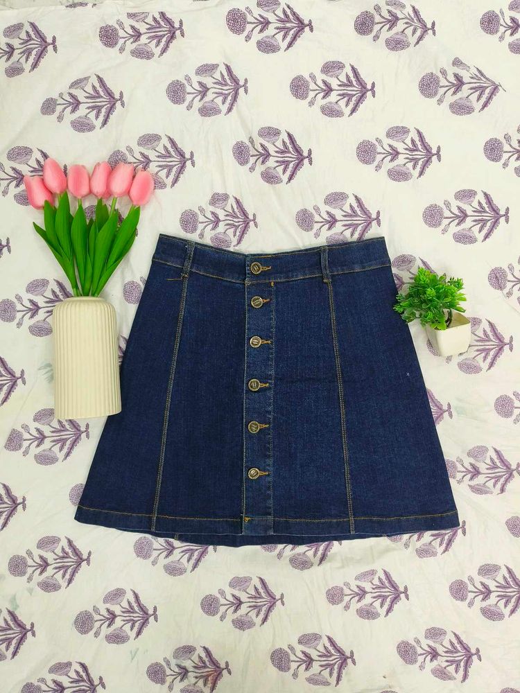 Denim A-Line Skirt