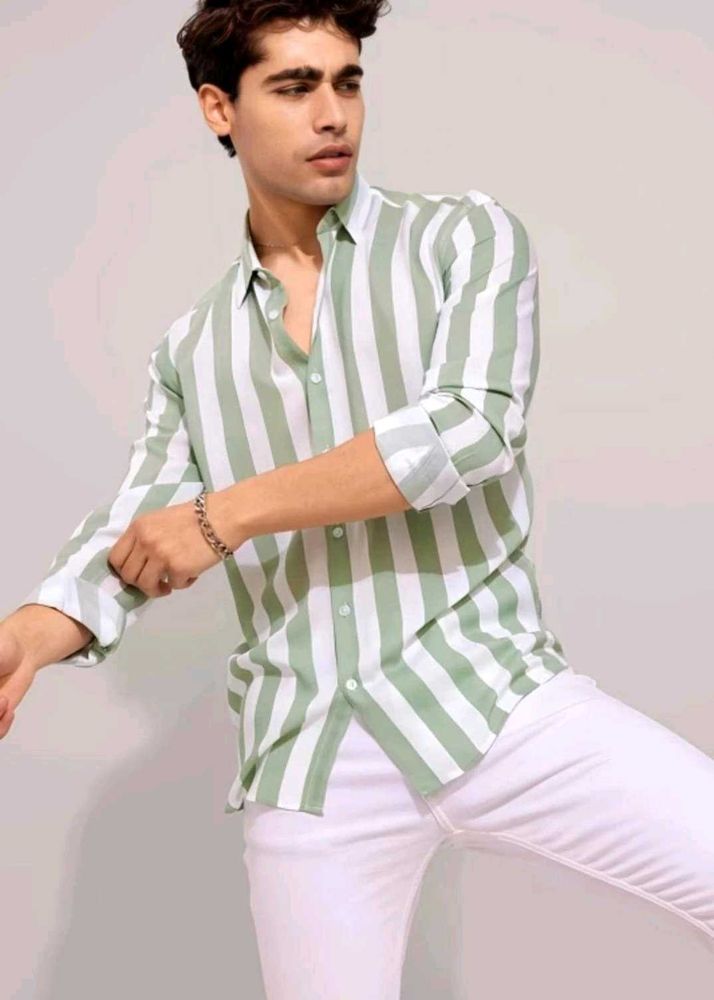 Solid Stripped Shirt For Men