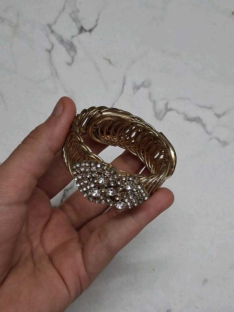 Gold Rhinestone Bangle
