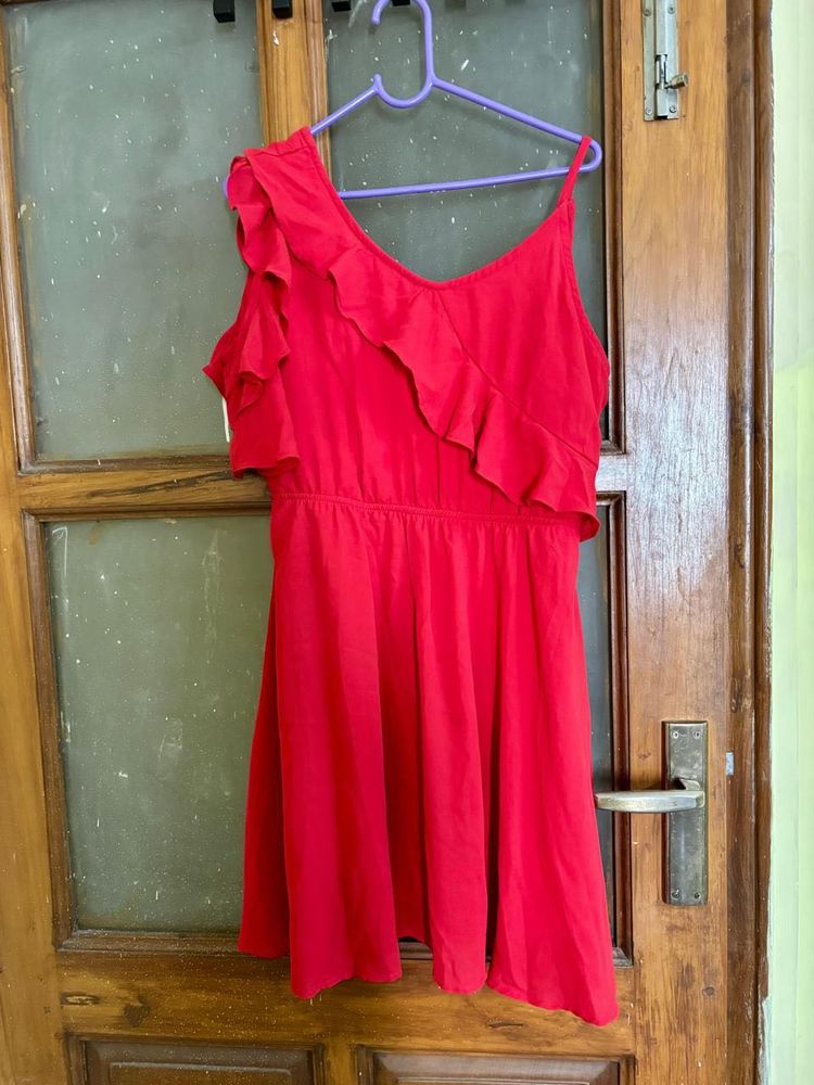 Red Ruffle Dress