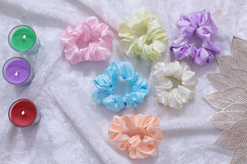 6 Pcs Satin Scrunchies Combo