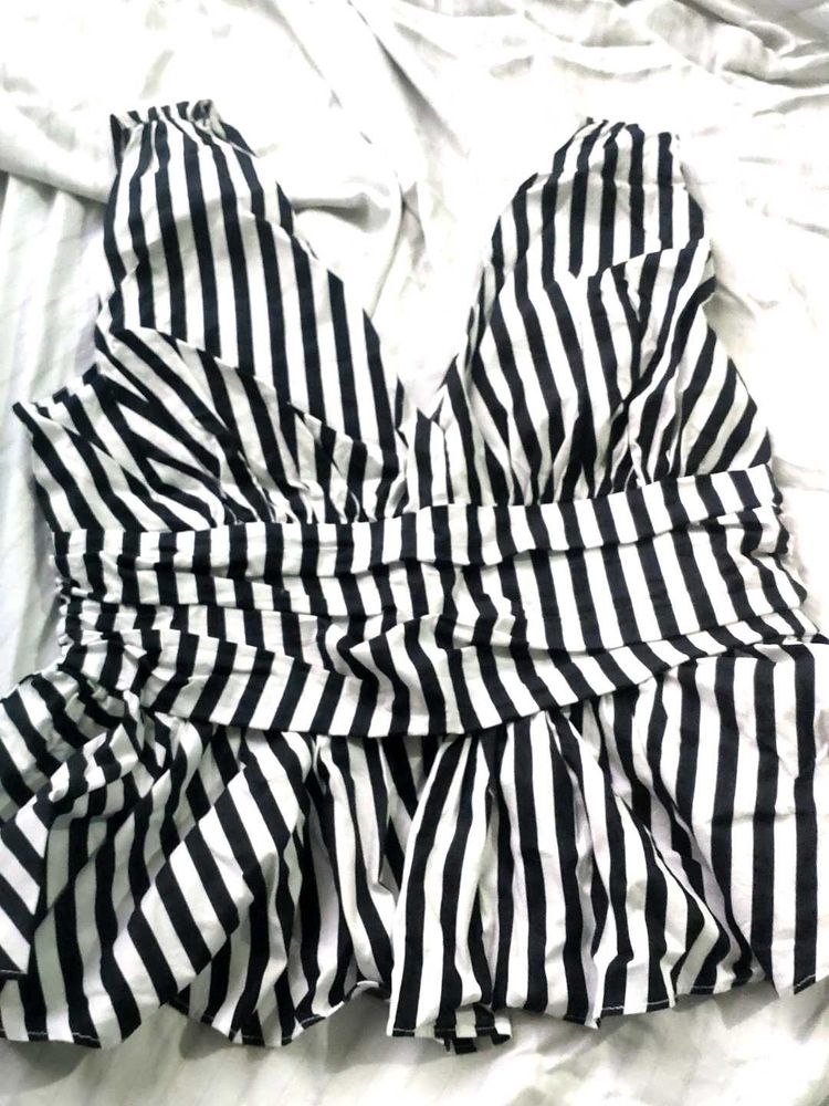 Striped Ruffle Top