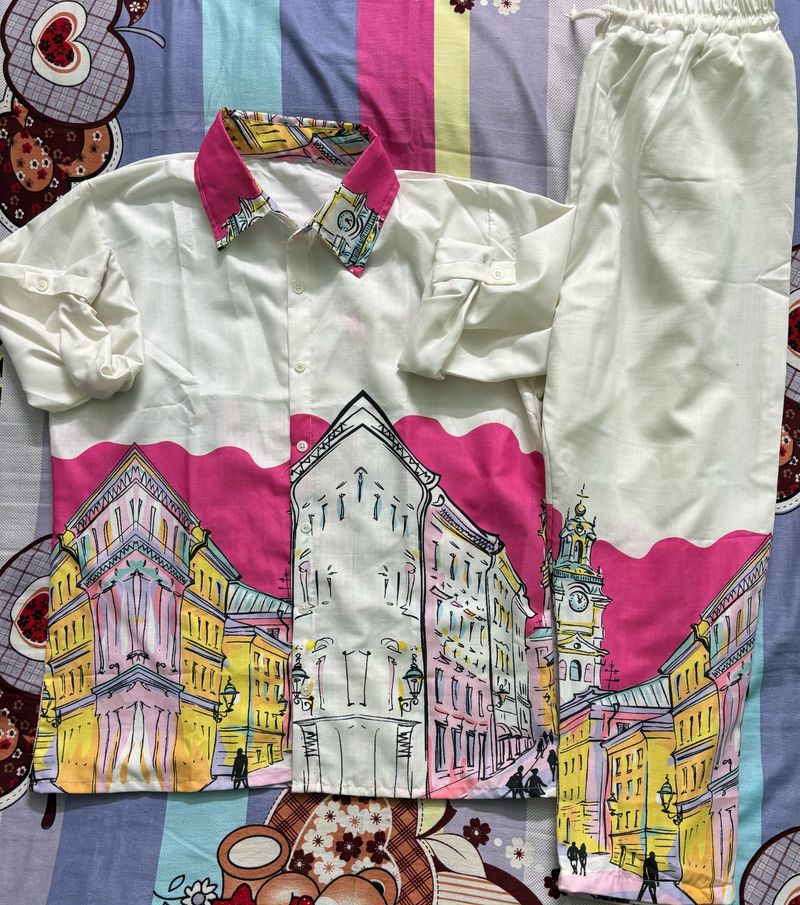 A Beautiful Co-ord Set With Printed Design
