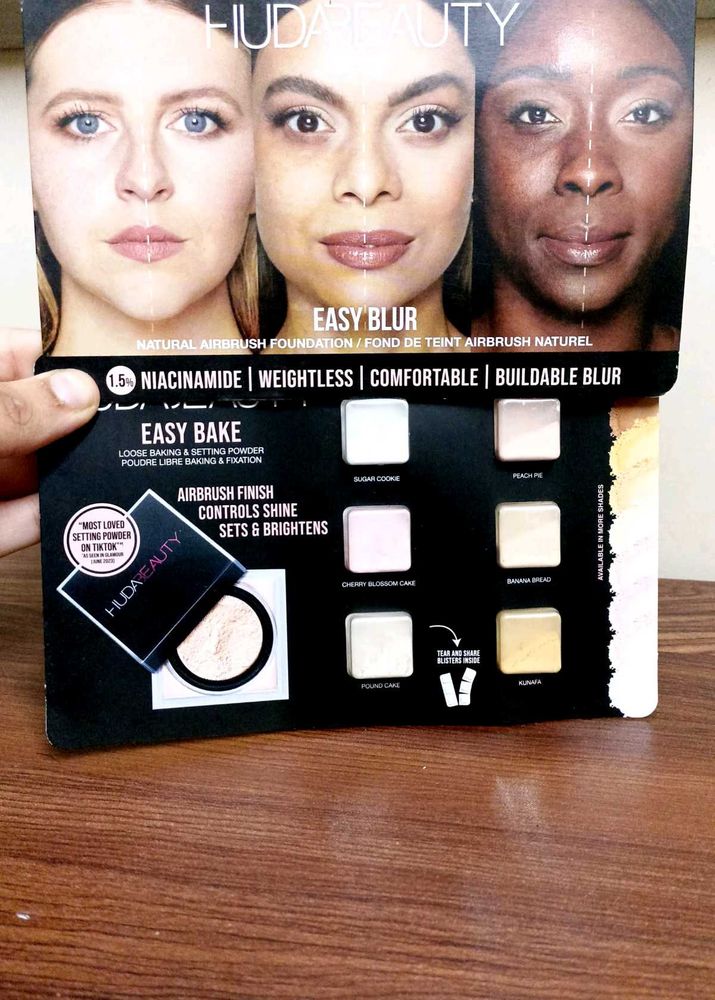 SET OF 2 HUDA BEAUTY SAMPLES (FOUNDATION AND LOOSE