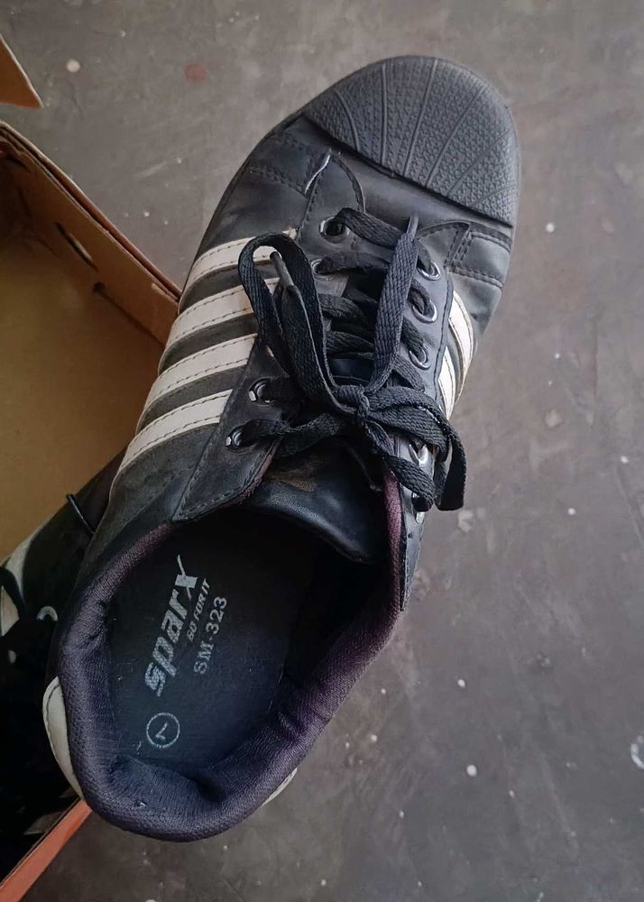 Sparx Black Sneakers