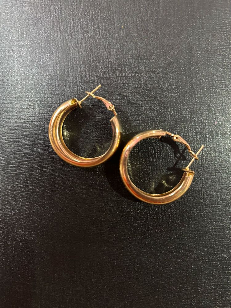 Anti Tarnish Golden Hoops