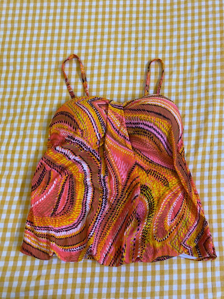 Funky Patterned Bikini Padded Top Bust 34