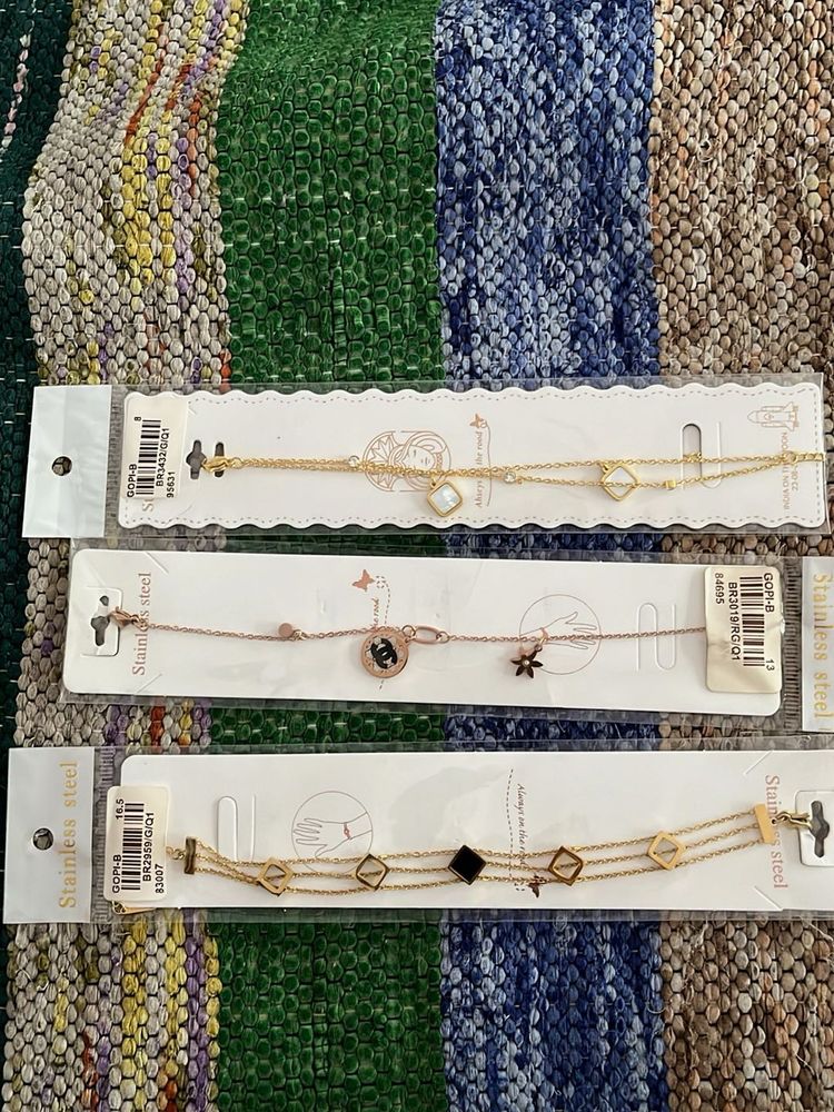Layered Stainless Steel Bracelets